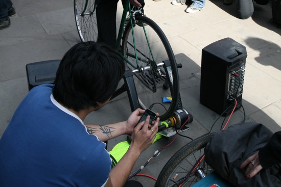 Pedal disco at happy camping in the G20 street Pedal disco at happy camping in the G20 street