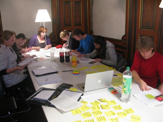 Group discussion with students