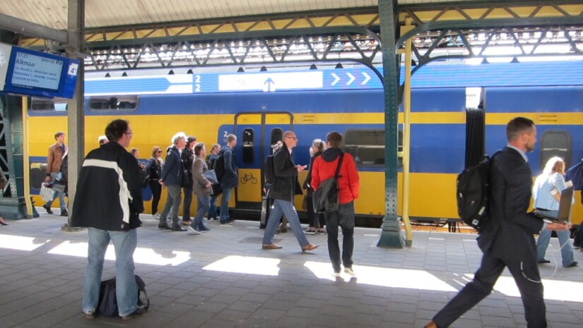 People on train platform